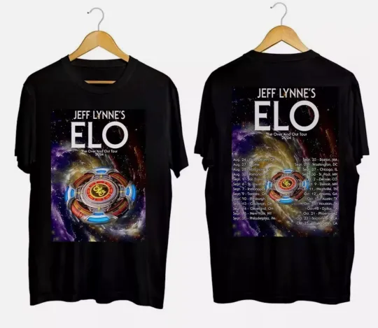 Discover Jeff Lynne_s ELO The Over and Out Tour 2024 Unisex T-shirt For Men Women