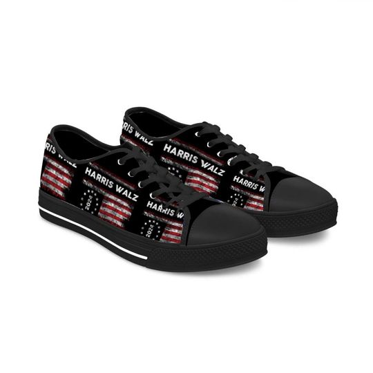 Discover Harris Walz Chucks, Kamala Shoes, Women's Low Top Sneakers, Political Activist, Motivational Footwear