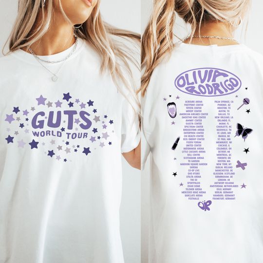Discover Olivia Guts Tour Shirt Concert Outfit Guts Tour 2024 Concert New Album Fan Tee Olivia Bad Idea Right