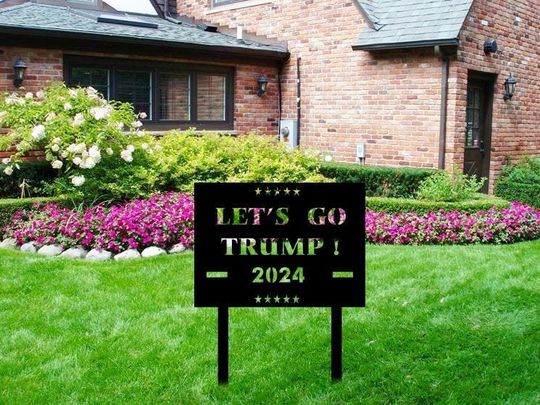 Discover Let's Go TRUMP 2024 Yard Sign - Supportive Election Campaign