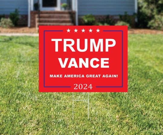 Discover Trump Vance 2024 Rally Yard Sign - Trump Vance2024 America Lawn