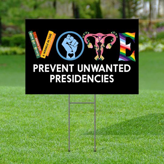 Discover Vote Prevent Unwanted Presidencies Yard Sign Feminist Gift for Her,
