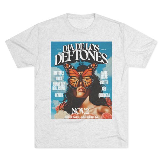Discover Dia De Los Deftone 2024 Unisex Tri-Blend Crew Tee