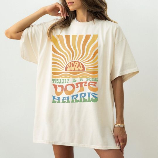 Discover Trump Is A Scab Vote Harris Shirt, UAW Shirt, Kamala Harris Shirt, Election 2024