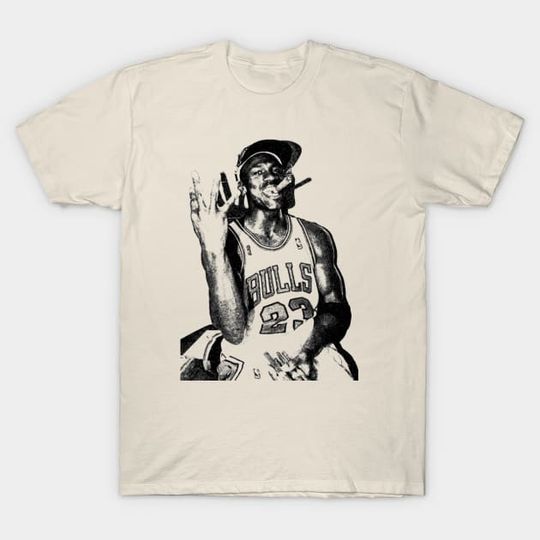 Discover Vintage Michael Jordan Oil Painting - Michael Jordan - T-Shirt