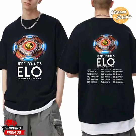 Discover Jeff Lynne's ELO The Over And Out Tour 2024 Shirt, Electric Light Orchestra 2024 Tee