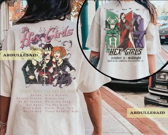 Discover The Hex Girls Rock Band Music 2 Sides Shirt | Hex Girls 2023 Tour Tee Birthday