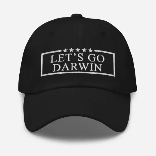 Discover Let's Go Darwin Embroidered Cap Patriotic Biden Supporter Trust In Science Vaccinated