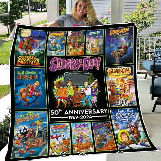 Discover Scooby Doo 55th Anniversary 1969 2024 Scooby Doo Quotes Fleece Blanket