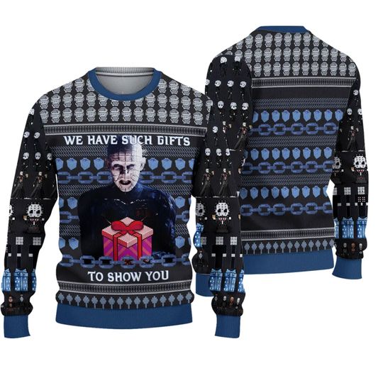 Discover Pinhead Hellraisers Ugly Christmas Sweater, Christmas Sweater, Ugly Knitted Sweater