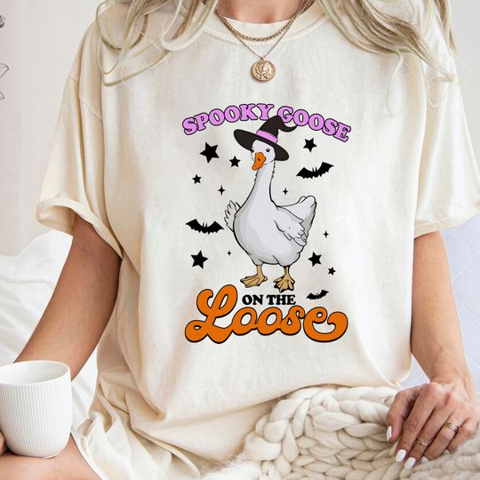 Discover Spooky Goosey On The Loose Halloween Shirt, Spooky goose Shirt