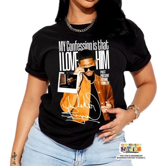 Discover Usher Concert Past Present Future Tour T-Shirts