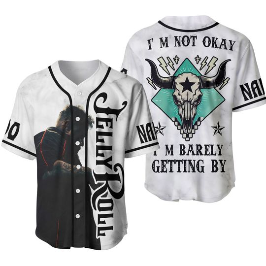 Discover Jelly Roll Baseball Jersey, Personalized Jelly Roll Jersey, Jelly Roll 2024 Tour