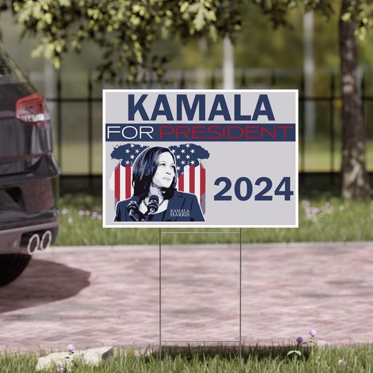 Discover Kamala For president Yard Sign, First Female President Sign, 2024 Election Sign