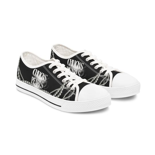 Discover Kamala Harris Chucks and Pearls Women's Low Top Sneakers