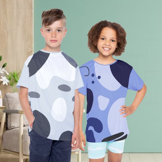 Discover Muffin And Sock Blue Heeler Family Halloween Costume Kids Tee, Kids All Over Print T Shirt, Heeler Family Shirt, Halloween T Shirt
