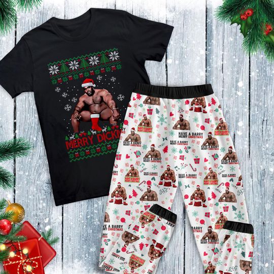 Discover Barry Wood Christmas Pajamas Set, Personalized Family Pajamas, Family Christmas Pajamas Set.