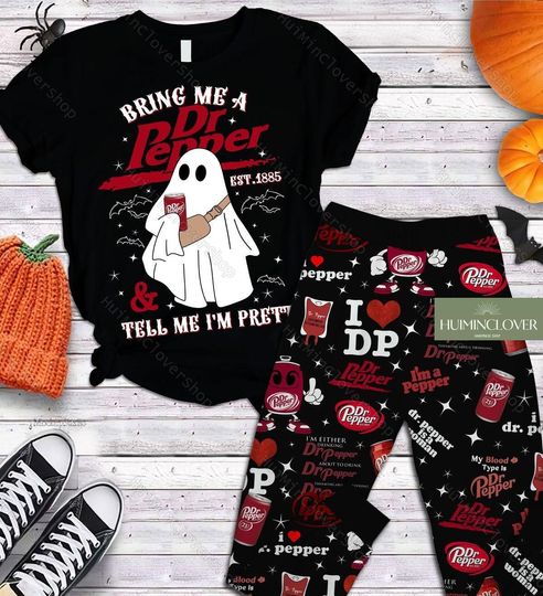 Discover Dr Pepper Halloween T-Shirt with Pajamas Set