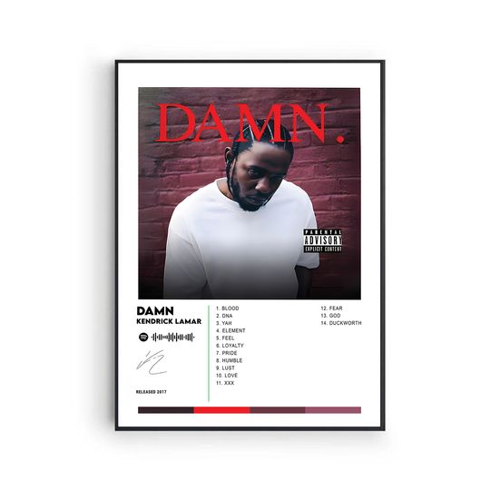Discover Kendrick Lamar Damn Album Poster