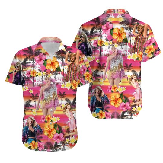 Discover Taylor Hawaiian Shirt, Eras Music Tour Shirt, Gift For Fan