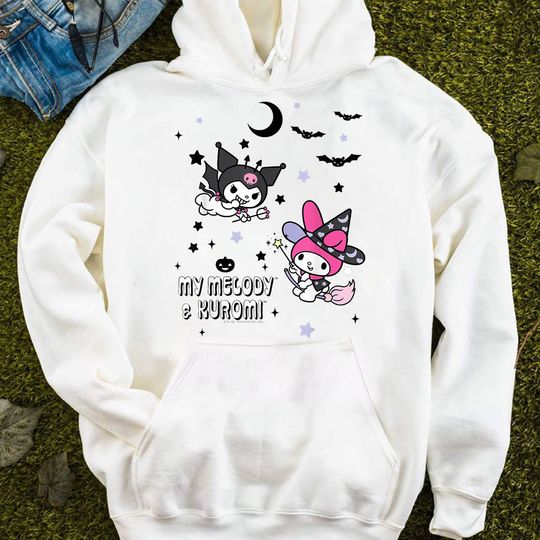 Discover My Melody And Kuromi Halloween Party Hoodie, Halloween Hoodie