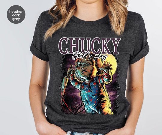 Discover Chucky Halloween Shirt, Horror Movie T-Shirt, Horror Characters Shirts