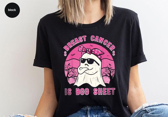 Discover Breast Cancer Awareness Spooky Season Shirt