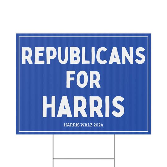 Discover Republicans for Harris Yard Sign - Harris Walz 2024 Yard Sign