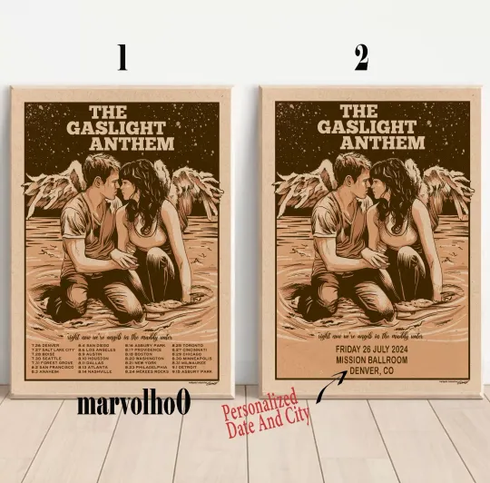 Discover Custom The Gaslight Anthem Summer 2024 US Tour Poster
