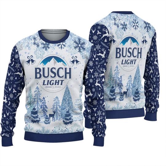 Discover B U S C H Light Knitted Sweater Ugly Christmas Shirt
