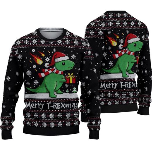 Discover Christmas Merry T-Rexmas Sweater