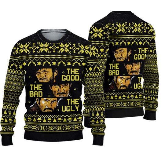 Discover The Good the Bad and the Ugly Ugly Knitted Christmas Sweater