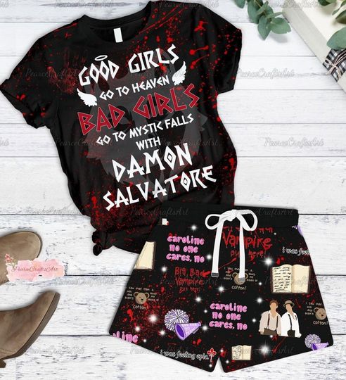 Discover Vampire Diaries Short Pajamas Set, Hello Brother Pajamas