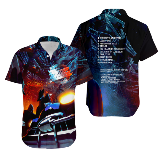 Discover Rock Band ZZ Top Recycler Hawaiian Shirt, Button Down, Music Lovers