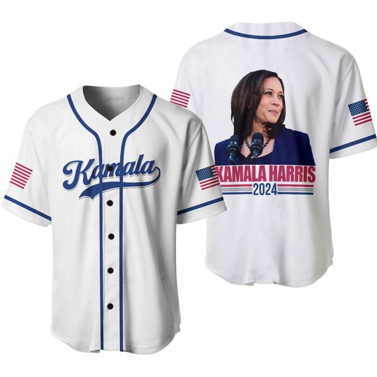 Discover Kamala Harris 2024 President Kamala 47 Save Democracy Baseball Jersey Shirt