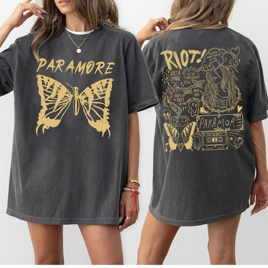 Discover Param0re Doodle Art  Color T-shirt, Paramore Album Lyrics Merch