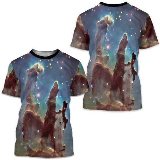 Discover Pillars Of Creation Shirt Eagle Nebula NASA Space Lover Stars Graphic T-Shirt