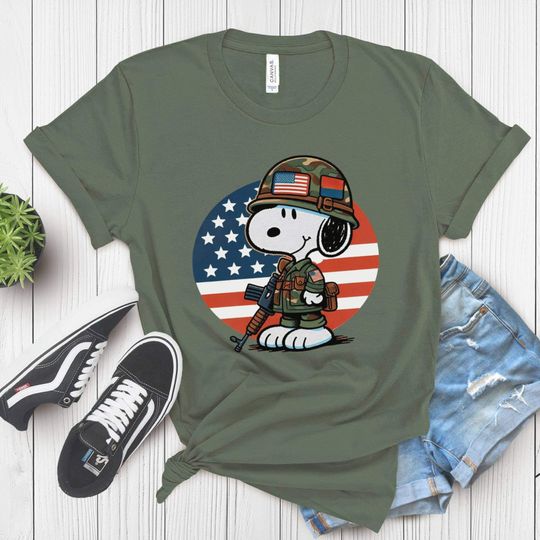 Discover Snoopy Military Shirt Gift