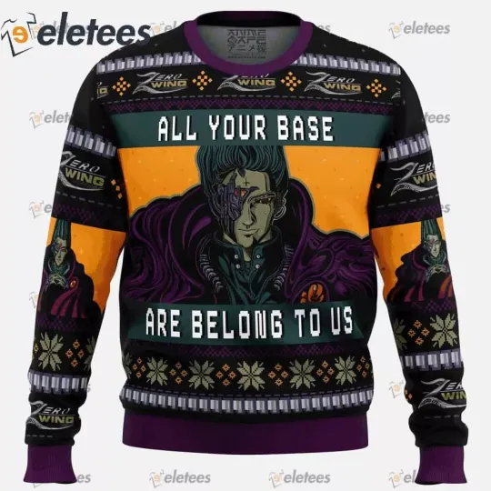 Discover All Your Base Are Belong To Us Zero Wing Ugly Christmas Sweater
