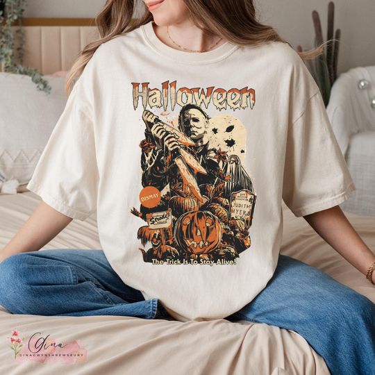 Discover Vintage Michael Halloween Shirt, Halloween Film Shirt