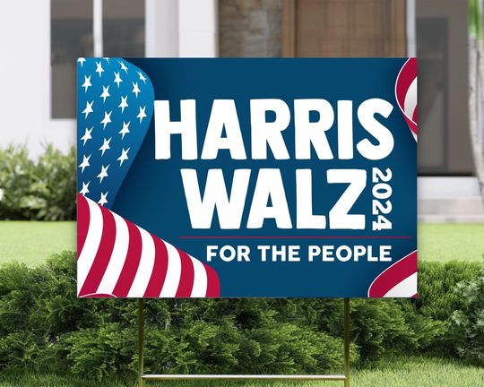 Discover Harris Walz Campaign Yard Sign