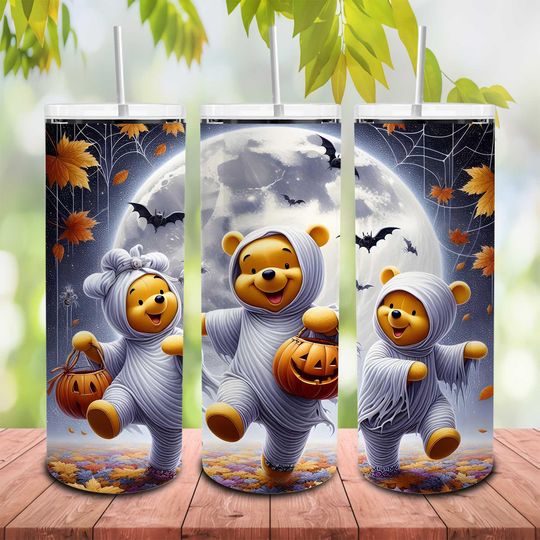 Discover Cartoon Ghost Halloween 20oz Skinny Tumbler