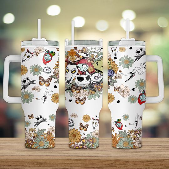 Discover Cartoon Horror Halloween 40oz Quencher Tumbler Wrap