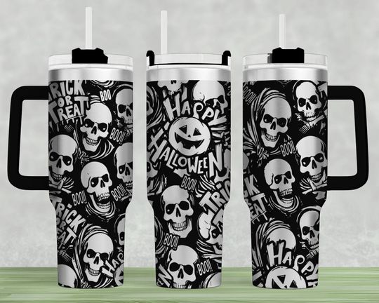 Discover Halloween, Funny Halloween Tumbler wrap, Engraved Tumbler