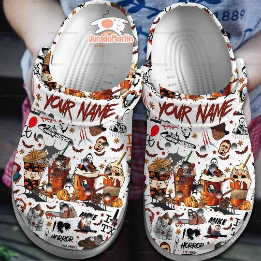 Discover Personalized Halloween Horror Characters Shoes, Friends Horror Characters Clogs