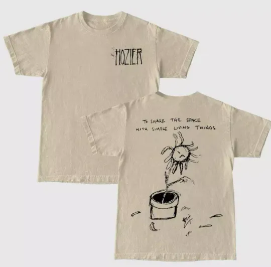 Discover Hozier Unreal Unearth Tour 2024 graphic short sleeve sand 2 side