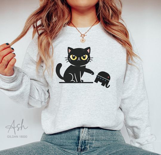 Discover 2024 Election Cat Sweatshirt, Political Satire Sweatshirt, Childless Cat Lady Sweatshirt