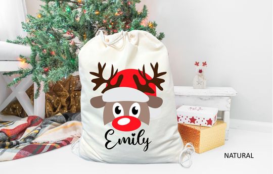 Discover Personalized Santa Sack, Gift for Christmas, Custom Christmas Bag