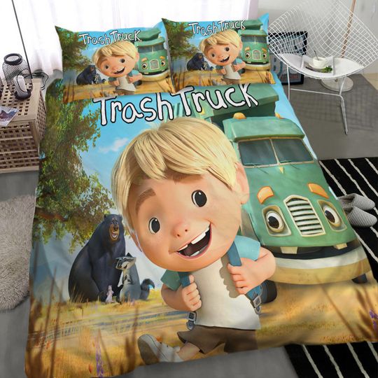 Discover Trash Truck Quilt bedding set, Trash Truck and Friends Birthday Gifts