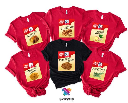 Discover Spice Girl Shirt,Condiments Matching Shirts,Halloween Group Costume,Thanksgiving Family Reunion Costume,Spice T-shirt,Food Seasoning Gifts